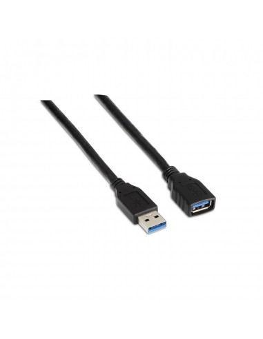 CABLE USB 3.0 AISENS TIPO A M-A H NEGRO 1.0M