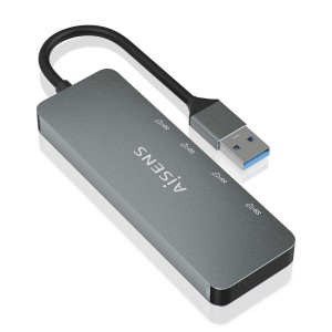 HUB AISENS USB 3.2 GEN2 10G A M-2xTIPO C H-2xUSB-A H 15CM GRIS 2
