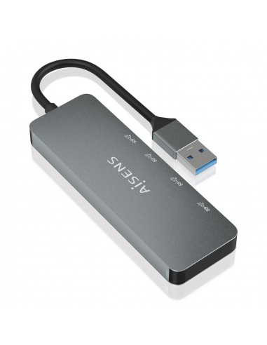 HUB AISENS USB 3.2 GEN2 10G A M-2xTIPO C H-2xUSB-A H 15CM GRIS