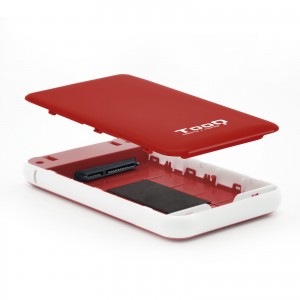 CAJA EXTERNA TQE-2528R 2,5" 9,5 MM SATA USB 3.1 GEN1 ROJA 2