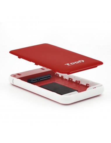 CAJA EXTERNA TQE-2528R 2,5" 9,5 MM SATA USB 3.1 GEN1 ROJA