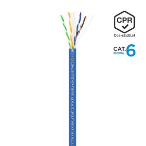 BOBINA CABLE RED AISENS RJ45 LSZH CPR Dca CAT.6 UTP 100M AZUL 2