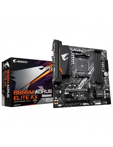 PLACA BASE GIGABYTE B550M AORUS ELITE AX AM4 MATX 4XDDR4