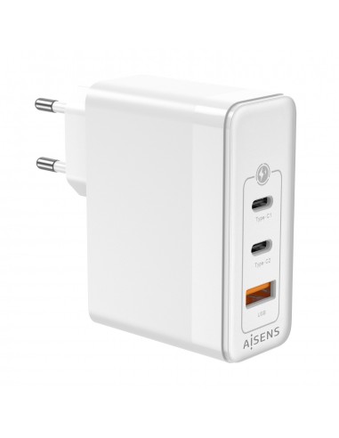 CARGADOR GAN AISENS 100W 2XUSB-C PD3.0 QC4.0 QC5.0 1XUSB-A QC3.0 BLANCO