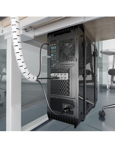 ORGANIZADOR CABLE AISENS EN ESPIRAL 25MM BLANCO 3.0M