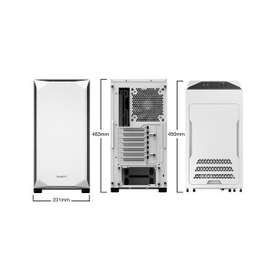 CAJA BEQUIET PURE BASE 500 WINDOW ATX 2XUSB 3.0 SIN FUENTE BLANCO 2