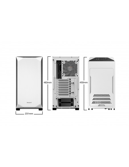 CAJA BEQUIET PURE BASE 500 WINDOW ATX 2XUSB 3.0 SIN FUENTE BLANCO