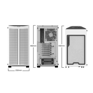 CAJA BEQUIET PURE BASE 500DX ATX 1XUSB 3.0 1X 3.1 SIN FUENTE ARGB BLANCO 2