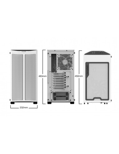 CAJA BEQUIET PURE BASE 500DX ATX 1XUSB 3.0 1X 3.1 SIN FUENTE ARGB BLANCO