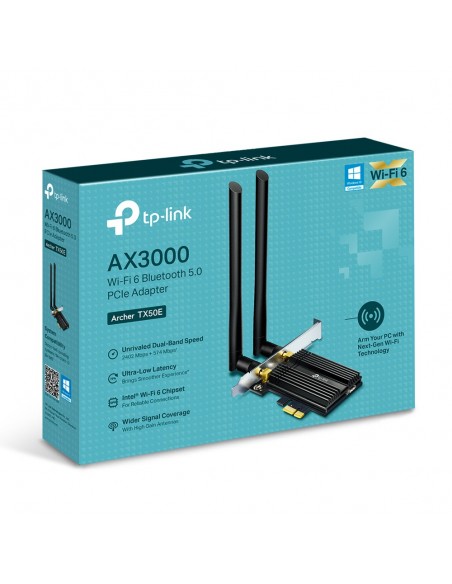 ADAPTADOR TP-LINK ARCHER X3000 DBAND WIFI 6 BLUETOOTH 5.0 PCI EXPRESS ADAPTER