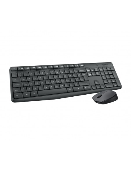 COMBO TECLADO RATON LOGITECH MK235 RF INALAMBRICO GRIS