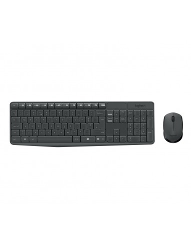 COMBO TECLADO RATON LOGITECH MK235 RF INALAMBRICO GRIS
