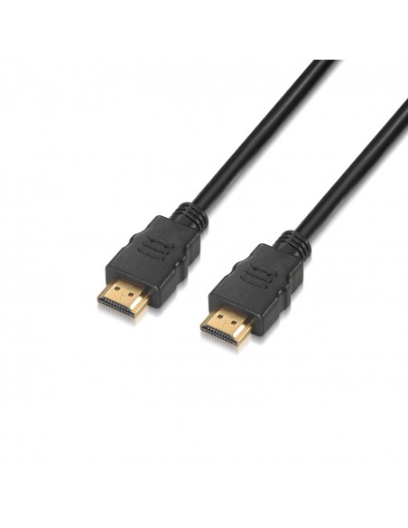 CABLE HDMI AISENS V2.0 PREMIUM 4K60HZ 18GBPS A M-A M NEGRO 0.5M