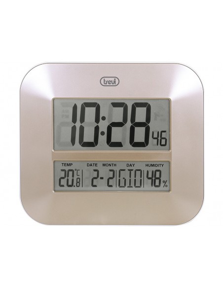 RELOJ PARED TREVI OM 3520 D DIGITAL PANTALLA GRANDE 27 CM BRONCE