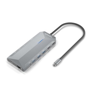 USB-C DOCK AISENS 12 EN 1 2xHDMI 4K RJ45 3xUSB-A 2xUSB-C 1xUSB-C PD 15CM 2