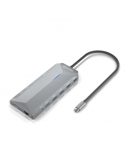 USB-C DOCK AISENS 12 EN 1 2xHDMI 4K RJ45 3xUSB-A 2xUSB-C 1xUSB-C PD 15CM
