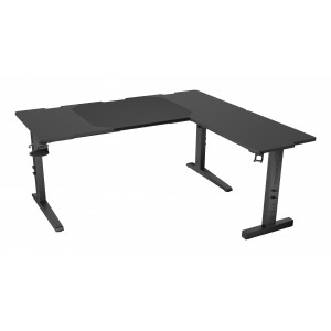 MESA GAMING GENESIS HOLM MODULAR 160 RGB ESQUINA NEGRO 160X75 CM