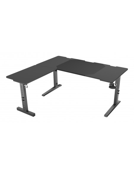 MESA GAMING GENESIS HOLM MODULAR 160 RGB ESQUINA NEGRO 160X75 CM