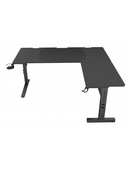 MESA GAMING GENESIS HOLM MODULAR 160 RGB ESQUINA NEGRO 160X75 CM