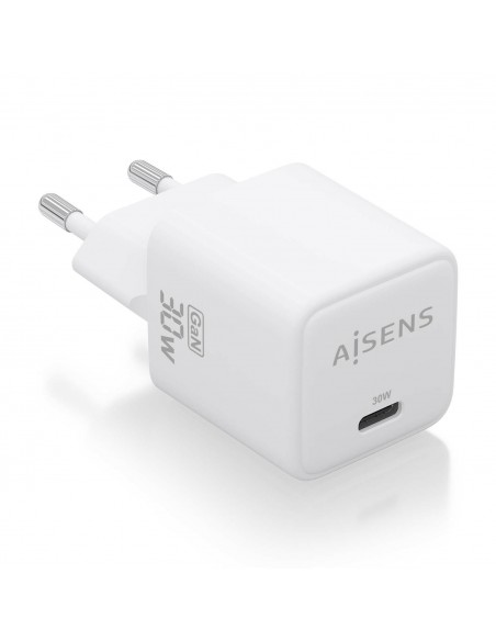 CARGADOR AISENS GAN 30W 1XUSB-C PD3.0 QC4.0 BLANCO