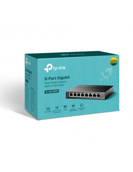 SWITCH TP-LINK 8 PORT GIGA 4 PORT POE EASY SMART