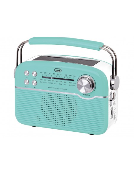 RADIO TREVI RA 7F50 BT PORTABLE RADIO CARGA SOLAR+AW+SD TIF. GREEN