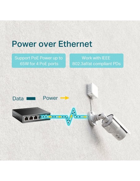 SWITCH TP-LINK 5 PORT GIGA 4 POE