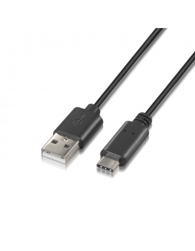 CABLE AISENS USB 2.0 3A TIPO USB-C M-A M NEGRO 1.0M