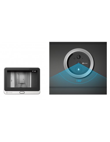 WIRE-FREE PEEPHOLE DOORBELL PLATA DP2C EZVIZ
