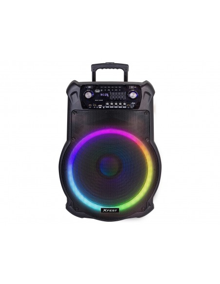 ALTAVOZ KARAOKE TREVI XF 1600 KB 200W AMPLIF+AW+TROLLEY+MIC WIRELESS INCLUIDO