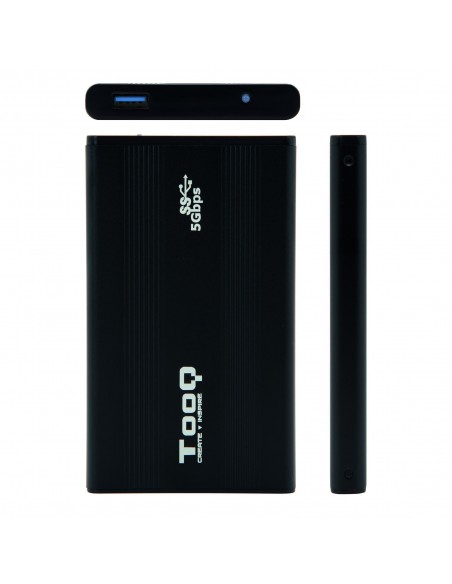 CAJA EXTERNA TOOQ TQE-2524B 2,5" 9,5 MM SATA USB 3.0 NEGRA