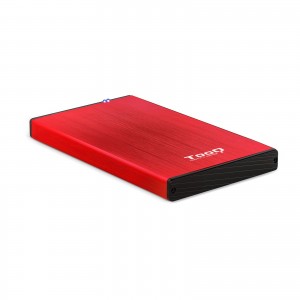 CAJA EXTERNA TOOQ TQE-2527R 2,5" 9,5 MM SATA USB 3.0 3.1 ROJO