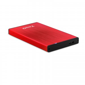 CAJA EXTERNA TOOQ TQE-2527R 2,5" 9,5 MM SATA USB 3.0 3.1 ROJO 2