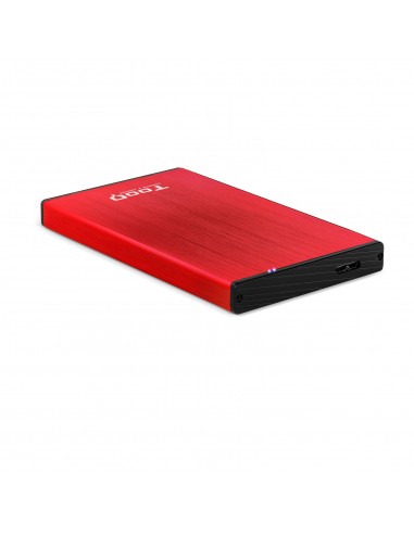 CAJA EXTERNA TOOQ TQE-2527R 2,5" 9,5 MM SATA USB 3.0 3.1 ROJO