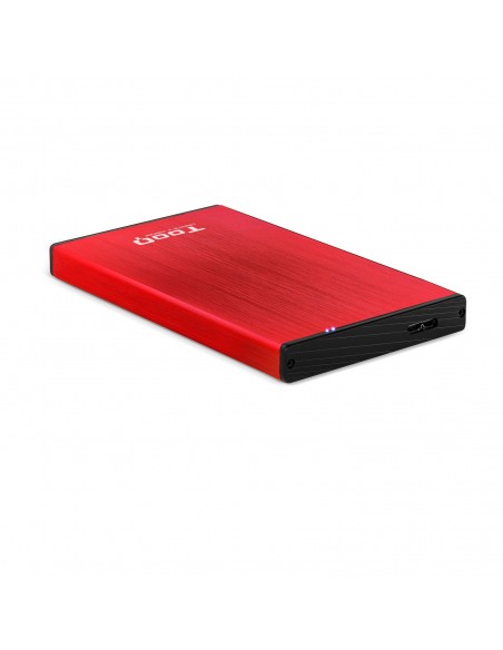 CAJA EXTERNA TOOQ TQE-2527R 2,5" 9,5 MM SATA USB 3.0 3.1 ROJO