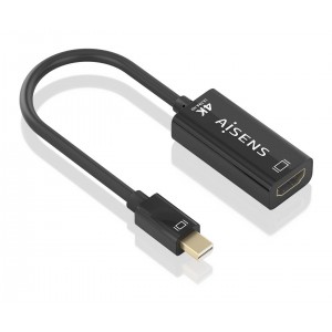 CONVERSOR AISENS MINI DP M A HDMI H 4K@60HZ NEGRO, 15CM