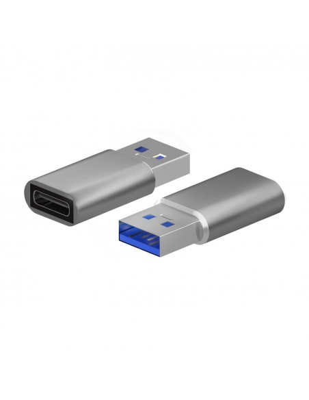 MINI ADAPTADOR AISENS USB 3.2 GEN2 USB 2.03A USB-C H-A M GRIS