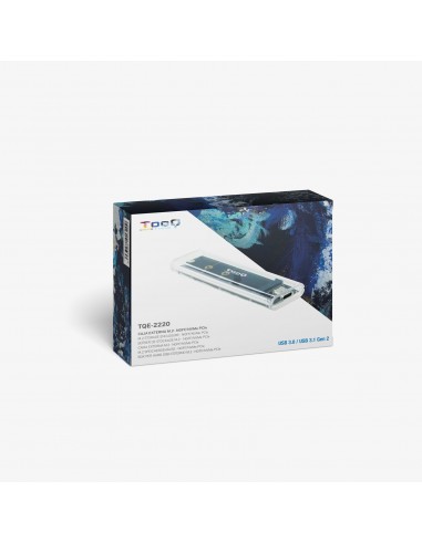 CAJA TOOQ EXT. M.2 NGFF NVME USB3.1 GEN2 USB-C RGB TRAN