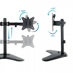 SOPORTE MESA TOOQ 2 PANTALLAS 17"-32" NEGRO 2