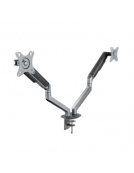 SOPORTE MESA TOOQ 2 PANTALLAS 17"-32" GRIS NEGRO