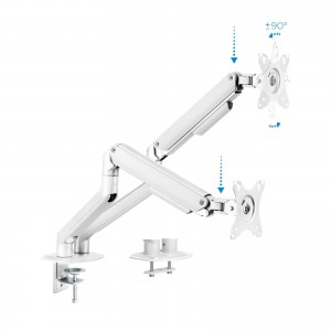 SOPORTE MESA TOOQ 2 PANTALLAS 17"-32" BLANCO 2