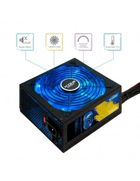 FUENTE A. TOOQ XGEII 700W 80+BRONZE LED