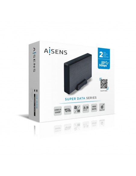 CAJA EXTERNA AISENS 3.5" ASE-3530B SATA A USB 3.0 USB3.1 GEN1 NEGRA
