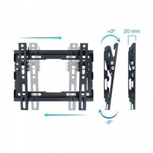 SOPORTE PARED TV TOOQ LP1044T-B NEGRO 23-43" MAX 45 KG 2