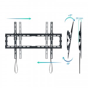 SOPORTE PARED TV TOOQ LP1081T-B NEGRO 37-80" MAX 45 KG 2