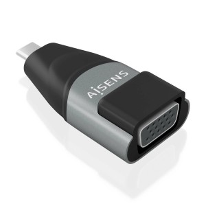 ADAPTADOR CONVERSOR AISENS ALUMINIO USB-C M A VGA HDB15 H GRIS