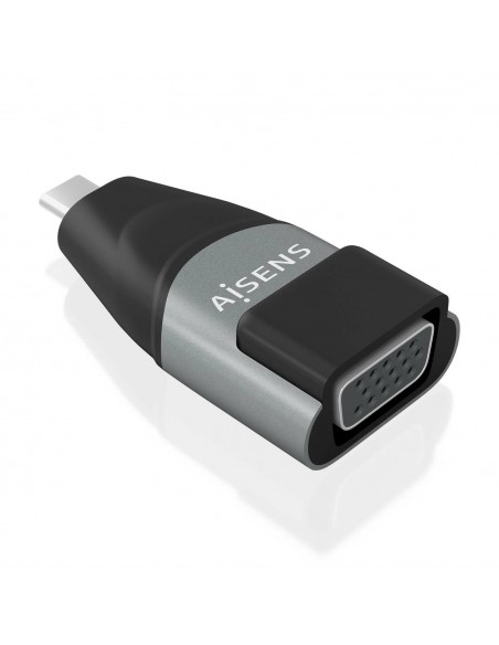ADAPTADOR CONVERSOR AISENS ALUMINIO USB-C M A VGA HDB15 H GRIS