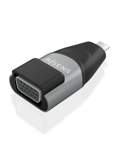ADAPTADOR CONVERSOR AISENS ALUMINIO USB-C M A VGA HDB15 H GRIS