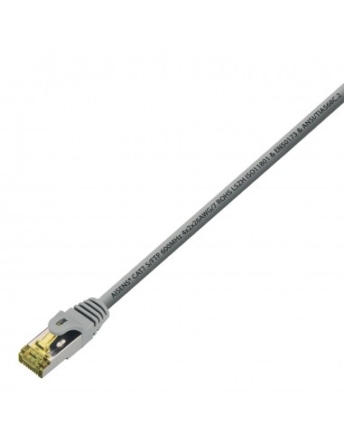 CABLE AISENS RED LATIGUILLO RJ45 LSZH CAT.7 SFTP PIMF 5.0M GRIS