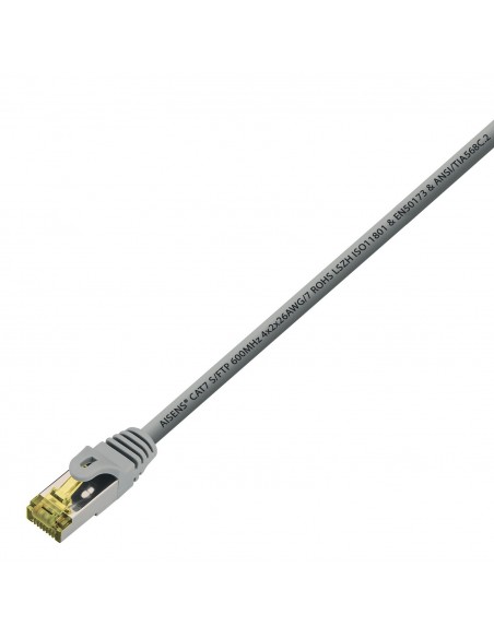 CABLE AISENS RED LATIGUILLO RJ45 LSZH CAT.7 SFTP PIMF 10M GRIS